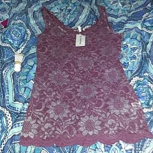 BKE maroon fitted tank NWT Large